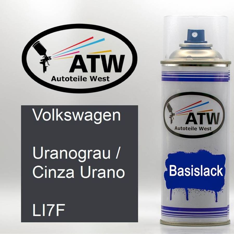 Volkswagen, Uranograu / Cinza Urano, LI7F: 400ml Sprühdose, von ATW Autoteile West.